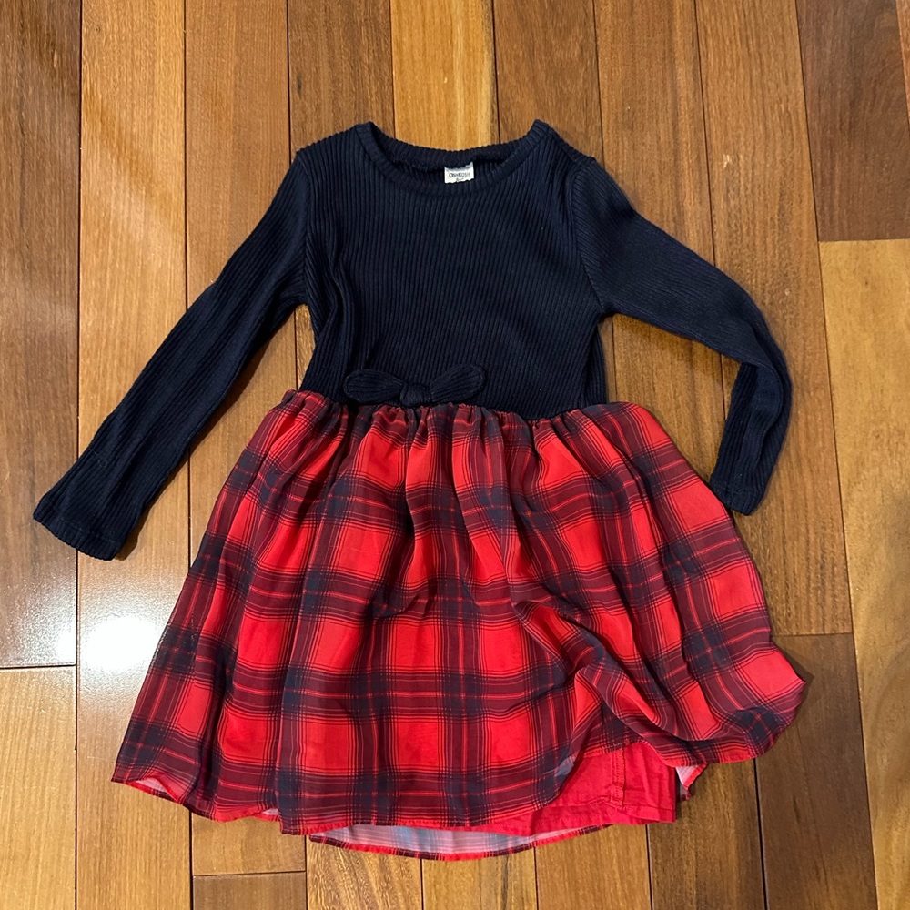 Plaid Red and navy Kids Dress